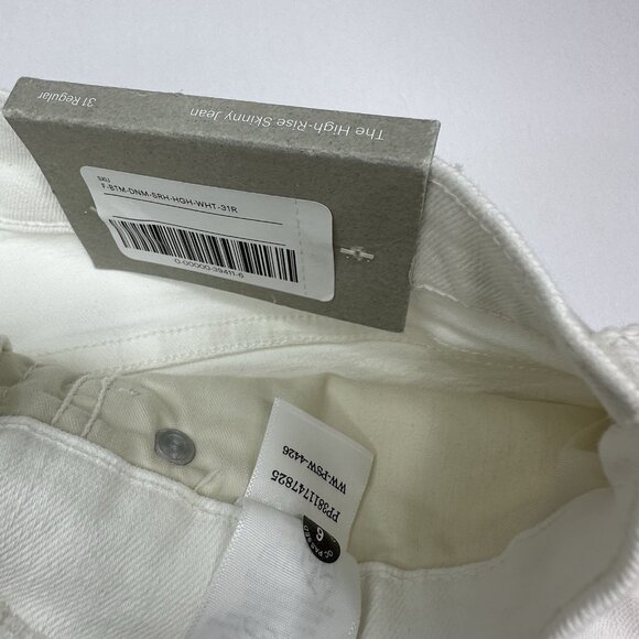 Everlane Women's NWT White The High Rise Skinny Minimalist Ankle Jean W31.25/L28 - Picture 6 of 12